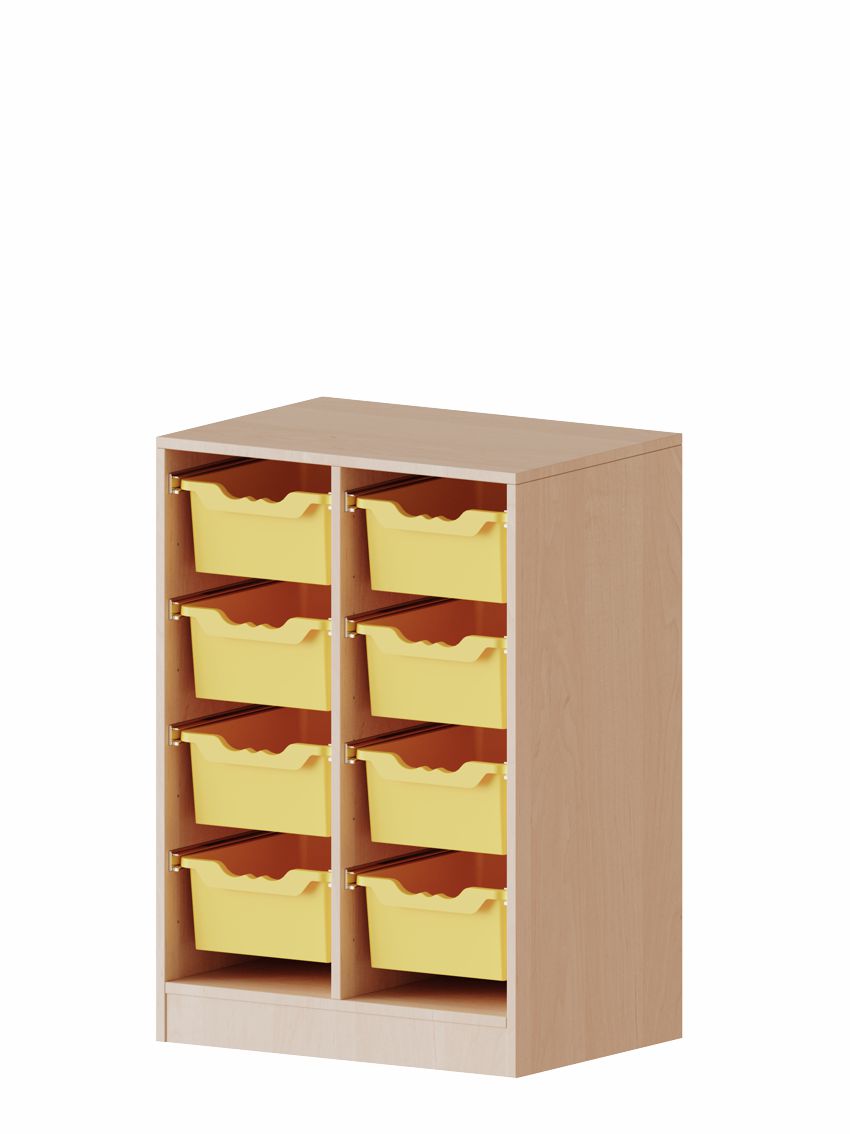 ErgoTray Regal zweireihig 2,5 OH, 8 Boxen L